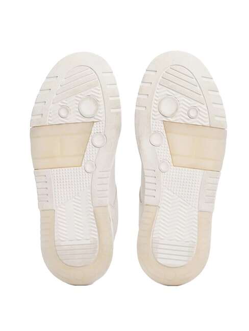 BROOKLYN ESSENTIAL Women's leather sneakers ecru - Women&rsquo;s shoes