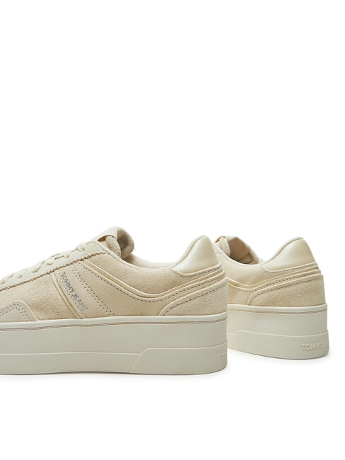 GREENWICH Flatform sneakers in suede leather newsprint - Women&rsquo;s shoes