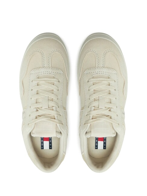 GREENWICH Flatform sneakers in suede leather newsprint - Women&rsquo;s shoes