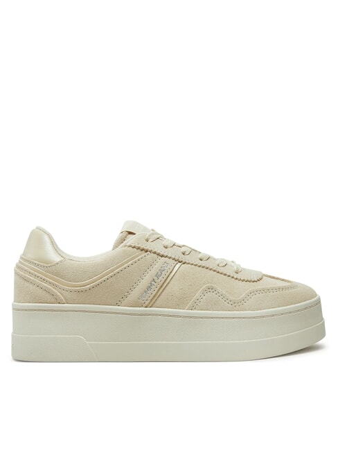 GREENWICH Flatform sneakers in suede leather newsprint - Women&rsquo;s shoes