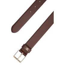 TOMMY HILFIGER TH SQUARE Leather belt rich walnut - Belts - 2