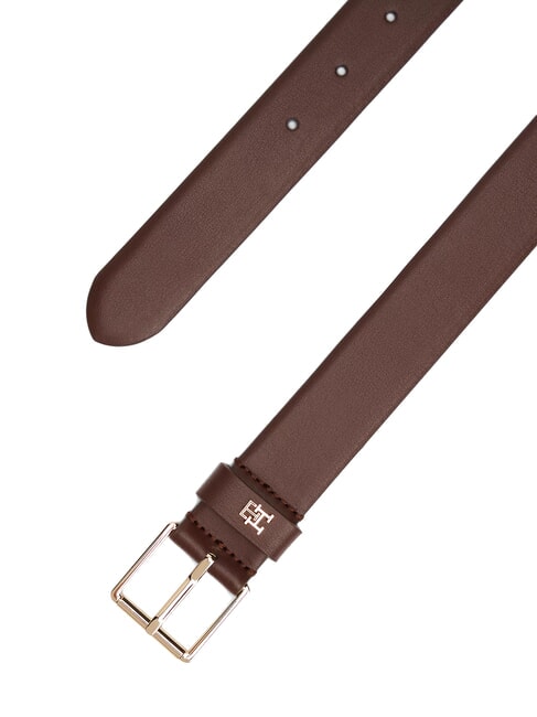 TH SQUARE Leather belt rich walnut - Belts