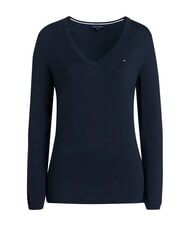 TOMMY HILFIGER TH Women's V-neck sweater blue - Women's Sweaters - 4