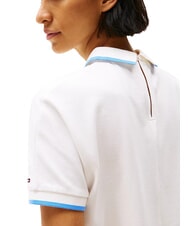 TOMMY HILFIGER TH Women's short-sleeved polo shirt ecru - Polo shirt - 3