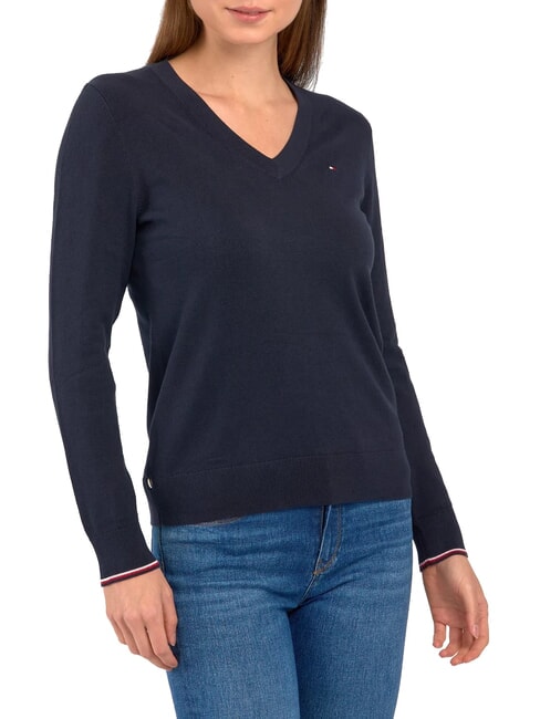 TH Women's V-neck sweater desert sky - Women's Sweaters