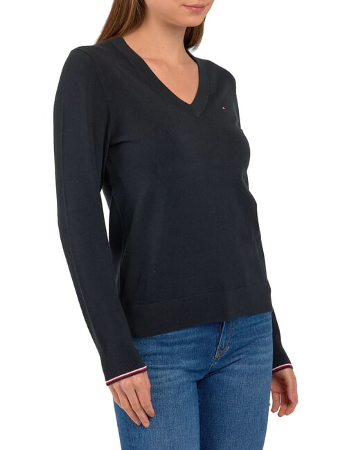 TH Women's V-neck sweater ck black - Women's Sweaters