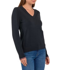 TOMMY HILFIGER TH Women's V-neck sweater ck black - Women's Sweaters - 3