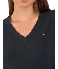TOMMY HILFIGER TH Women's V-neck sweater ck black - Women's Sweaters - 4