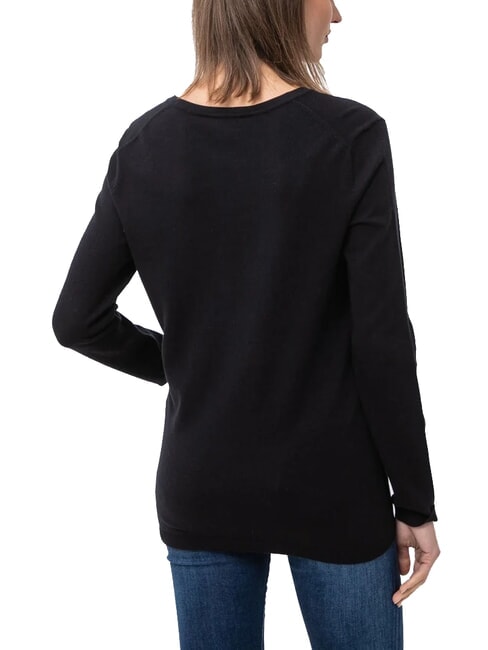 TH Women's V-neck sweater Tommy Black - Women's Sweaters