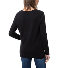 TOMMY HILFIGER TH Women's V-neck sweater Tommy Black - Women's Sweaters - 2