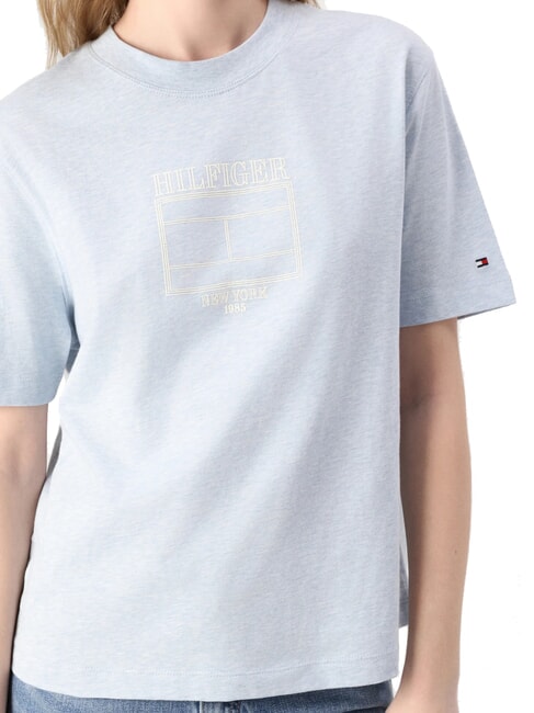 OUTLINE FLAG TEE Regular fit short-sleeved T-shirt ice blue heather - T-shirt