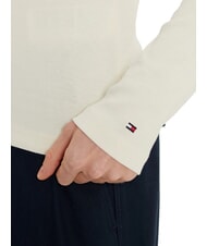 TOMMY HILFIGER TH Slim fit long-sleeved polo shirt ivory petal - Polo shirt - 4