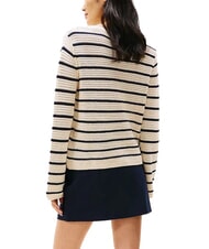TOMMY HILFIGER POINTELLE CROCHET Lightweight striped sweater white china blue stripe - Women's Sweaters - 2