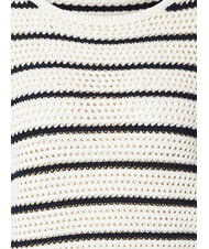 TOMMY HILFIGER POINTELLE CROCHET Lightweight striped sweater white china blue stripe - Women's Sweaters - 4