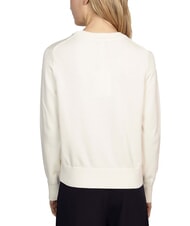 TOMMY HILFIGER TH Crew neck sweater with logo ivory petal - Women's Sweaters - 3