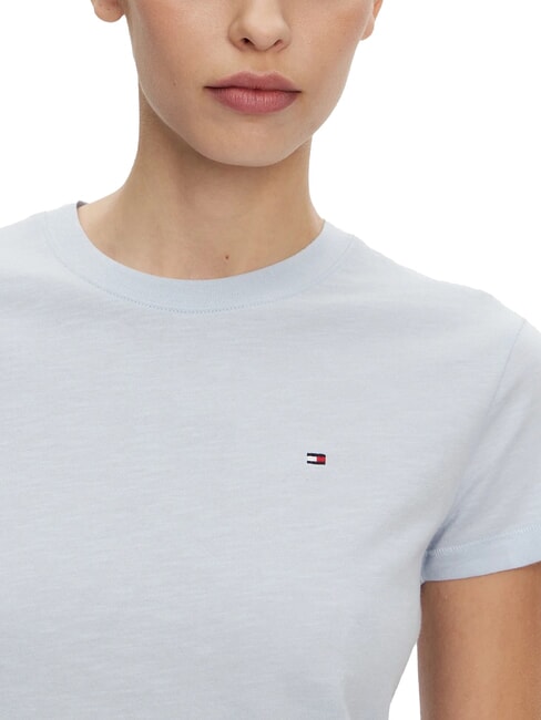 SLUB Short-sleeved cotton T-shirt breezy blue - T-shirt