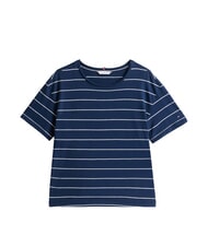 TOMMY HILFIGER TH MODERN Linen blend print T-shirt breton ecru/dark night navy stp - T-shirt - 4