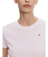 TOMMY HILFIGER SLUB Short-sleeved cotton T-shirt light pink - T-shirt - 3