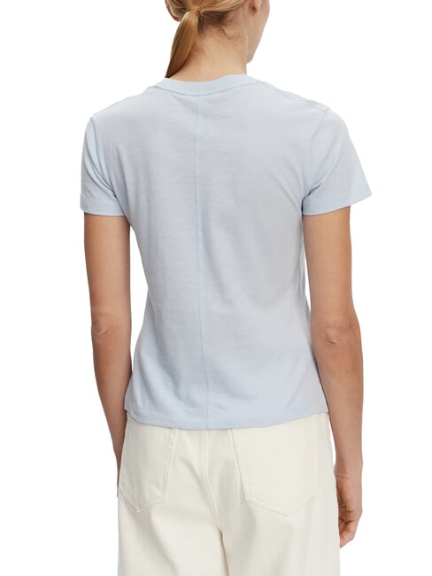 SLUB Short-sleeved cotton T-shirt breezy blue - T-shirt