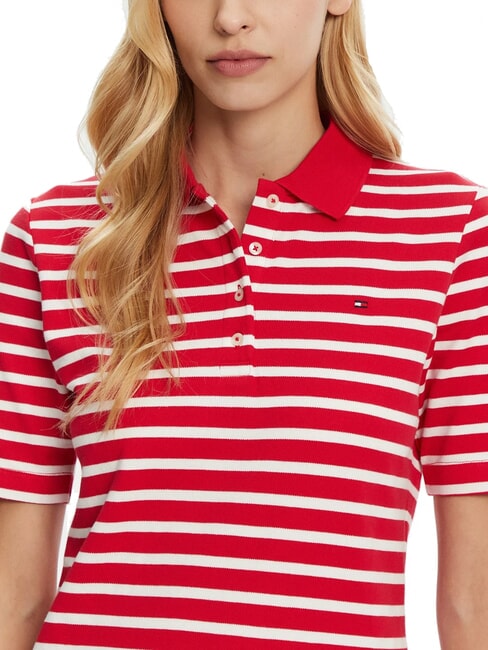 TH 1985 Women's short-sleeved polo shirt medium red/white - Polo shirt