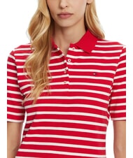 TOMMY HILFIGER TH 1985 Women's short-sleeved polo shirt medium red/white - Polo shirt - 3