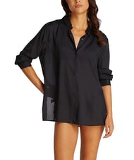 TOMMY HILFIGER TH Women's shirt in modal and viscose black - Shirts - 4