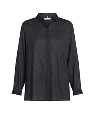 TOMMY HILFIGER TH Women's shirt in modal and viscose black - Shirts - 5