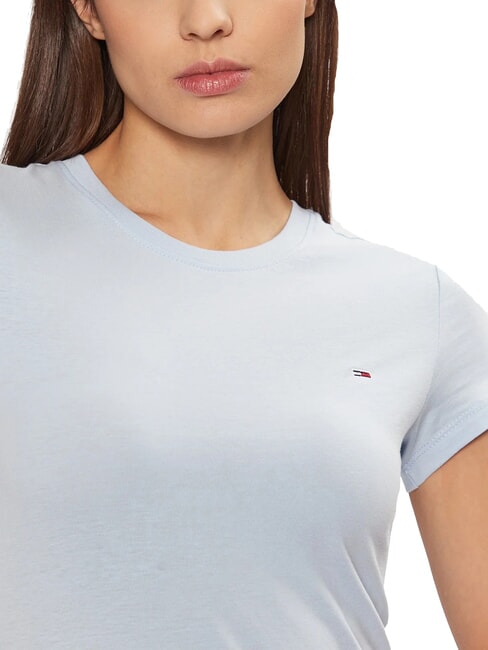 TH JEANS Short-sleeved T-shirt with logo embroidery sweet blue - T-shirt