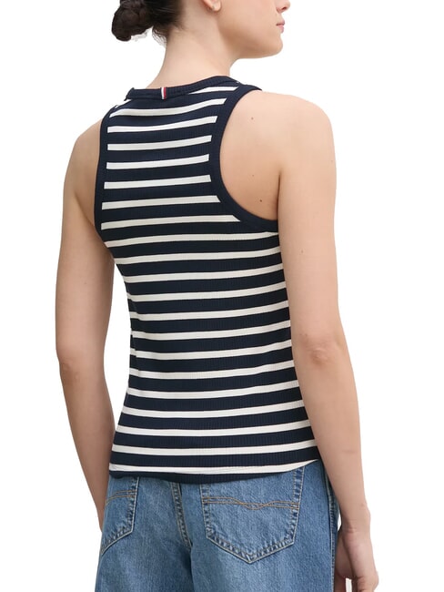 TH Tank top dark night navy/ ecru stp - T-shirt