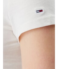 TOMMY HILFIGER TH JEANS Cotton T-shirt with logo print ancient white - T-shirt - 4
