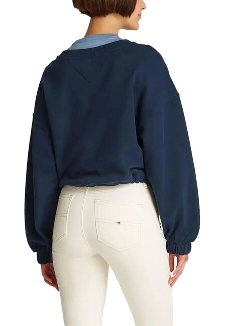 TJW Women's crewneck sweatshirt with drawstring dark night navy - Women's Sweatshirts