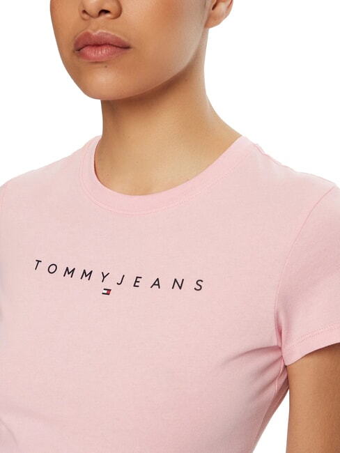 SCRIPT LOGO Short-sleeved T-shirt pink sugar stripe - T-shirt