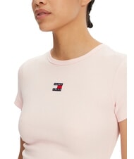 TOMMY HILFIGER TH JEANS Ribbed short-sleeved T-shirt precious pink - T-shirt - 3