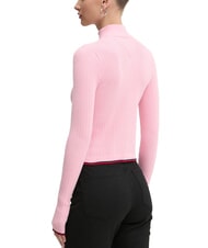 TOMMY HILFIGER TH JEANS Lightweight full-zip cable knit cardigan pink sugar stripe - Women's Sweaters - 2