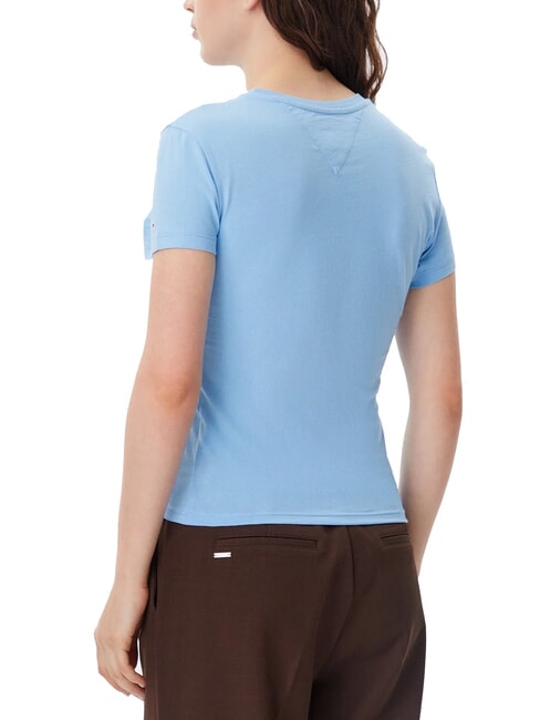 TH JEANS Cotton T-shirt with logo print sugarplum blue - T-shirt