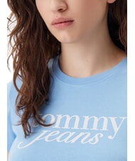 TOMMY HILFIGER TH JEANS Cotton T-shirt with logo print sugarplum blue - T-shirt - 3
