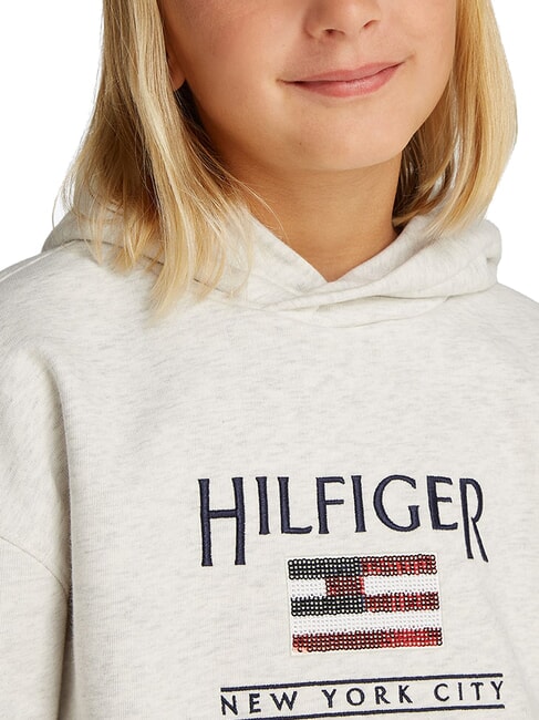 KIDS BIMBA Sequin Patch Hoodie snow white heather - Baby Sweatshirt