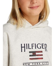 TOMMY HILFIGER KIDS BIMBA Sequin Patch Hoodie snow white heather - Baby Sweatshirt - 3