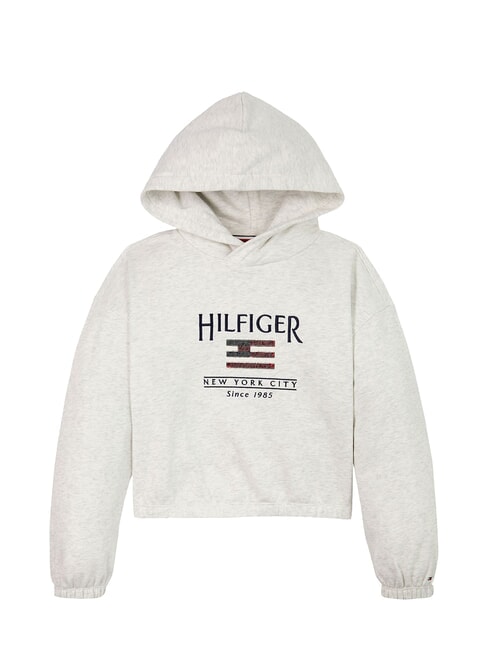 KIDS BIMBA Sequin Patch Hoodie snow white heather - Baby Sweatshirt