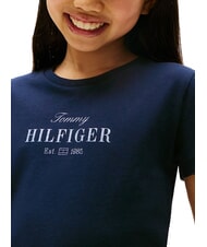 TOMMY HILFIGER KIDS BIMBA Glitter print cotton T-shirt dark night navy - Child T-shirt - 3