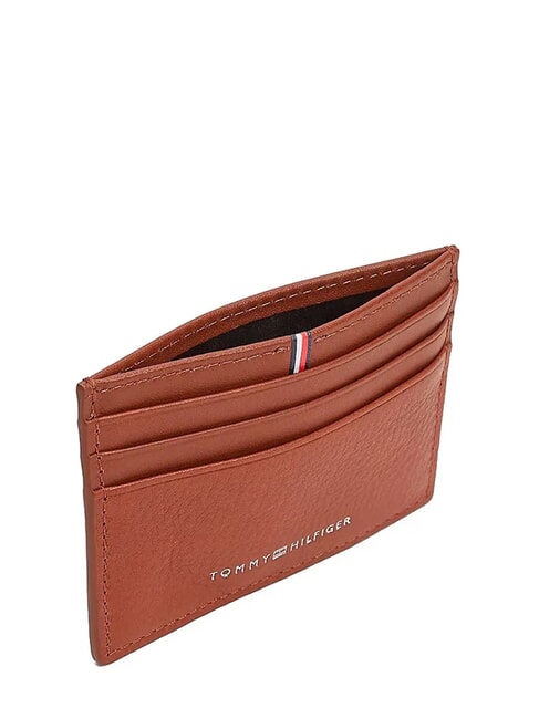 TH CORP Flat leather card holder winter cognac - Men&rsquo;s Wallets