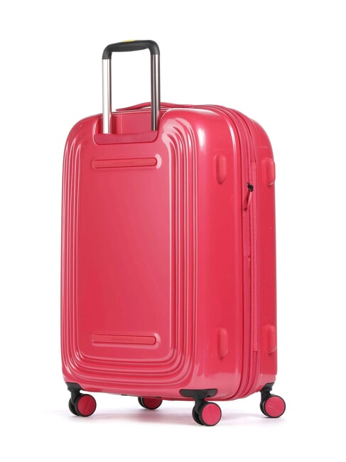 LOGODUCK+ METAL  Medium Trolley, Expandable raspberry - Rigid Trolley Cases