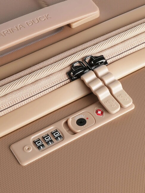 FLYDUCK Large expandable trolley Champagne - Rigid Trolley Cases