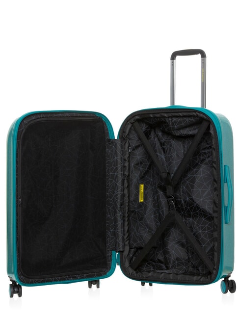 LOGODUCK Medium Trolley, Expandable glitter green - Rigid Trolley Cases