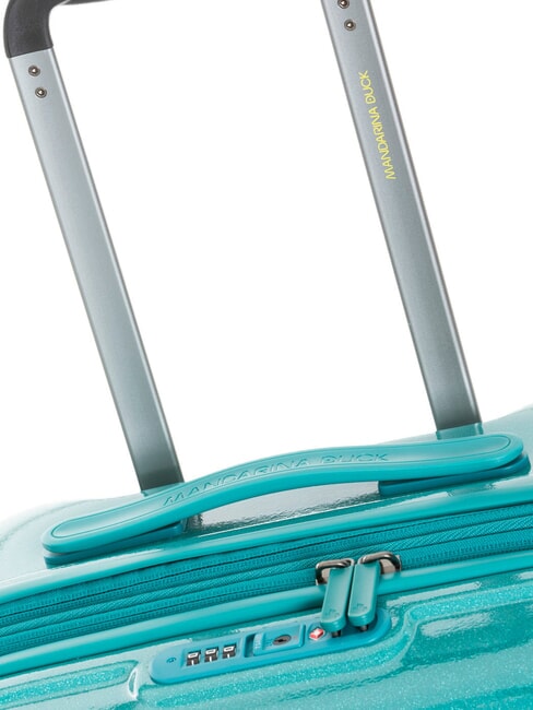 LOGODUCK Medium Trolley, Expandable glitter green - Rigid Trolley Cases