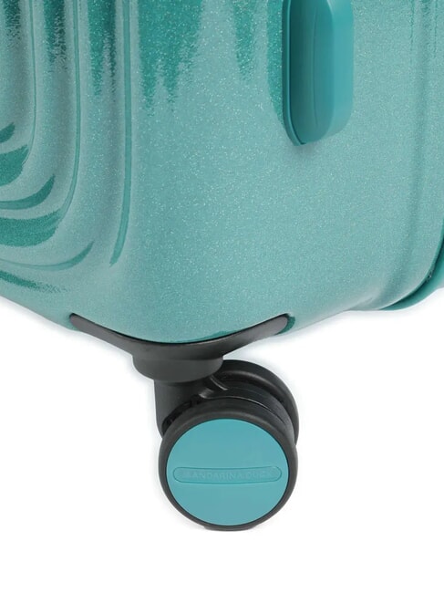 LOGODUCK Medium Trolley, Expandable glitter green - Rigid Trolley Cases