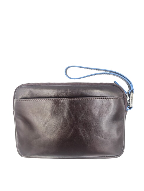 BLUE SQUARE Leather Card Holder Pouch MAHOGANY - Men&rsquo;s Wallets