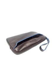 PIQUADRO BLUE SQUARE Leather Card Holder Pouch MAHOGANY - Men&rsquo;s Wallets - 3