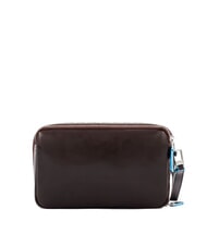 PIQUADRO BLUE SQUARE Leather Card Holder Pouch MAHOGANY - Men&rsquo;s Wallets - 3