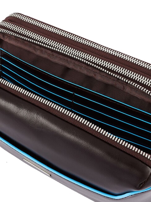 BLUE SQUARE Leather Card Holder Pouch MAHOGANY - Men&rsquo;s Wallets